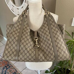 LKNW Gucci XL Joy GG Jackie Tote Shoulder Bag COA